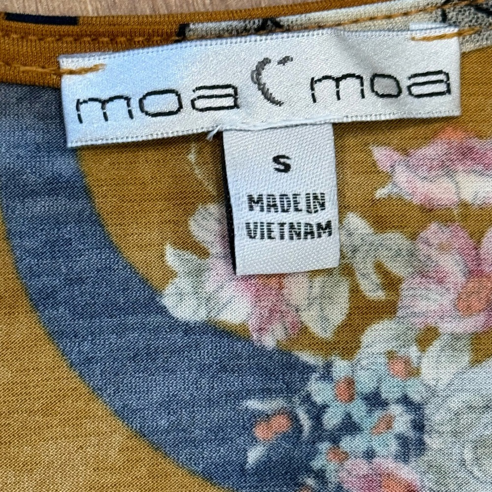 Moa Moa Women’s Lightweight Long Western Mustard Duster-with Bull Heads S - Picture 11 of 12